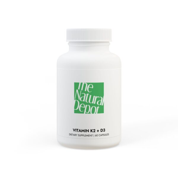 The Natural Depot Vitamin K2 + D3 Supplement (60 Capsules)